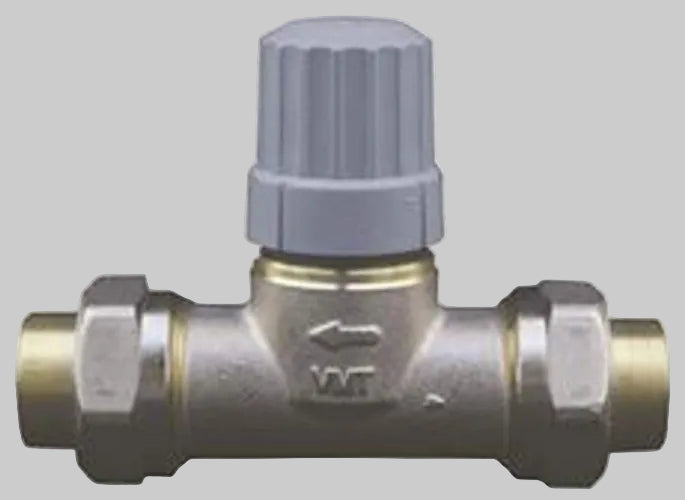 Danfoss RA2000 1/2" Straight Thermostatic Radiator Valve Body, Double Solder Union – 013G8042