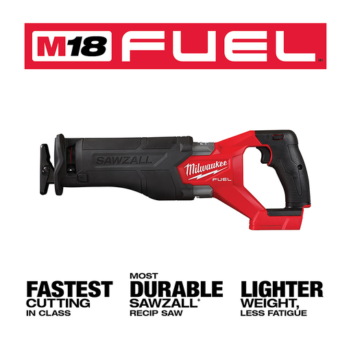 Milwaukee 2821-20 M18 Fuel Generation II 1/4" Stroke Sawzall Reciprocating Saw Tool Only (Brushless Lithium Ion Cordless)