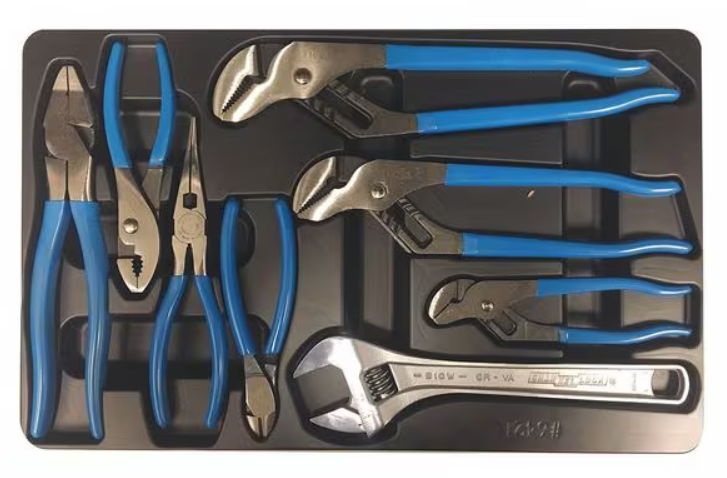 CHANNELLOCK 8 Piece Plier Set Dipped Handle. Model: GS-27