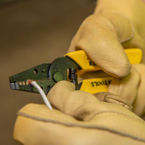 KLEIN TOOLS Wire Stripper/Cutter, 10 to 18 AWG, 6-1/4 in, Yellow