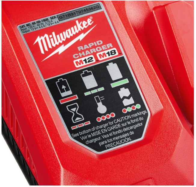 Milwaukee M18 & M12 Rapid Charger Model 48-59-1808
