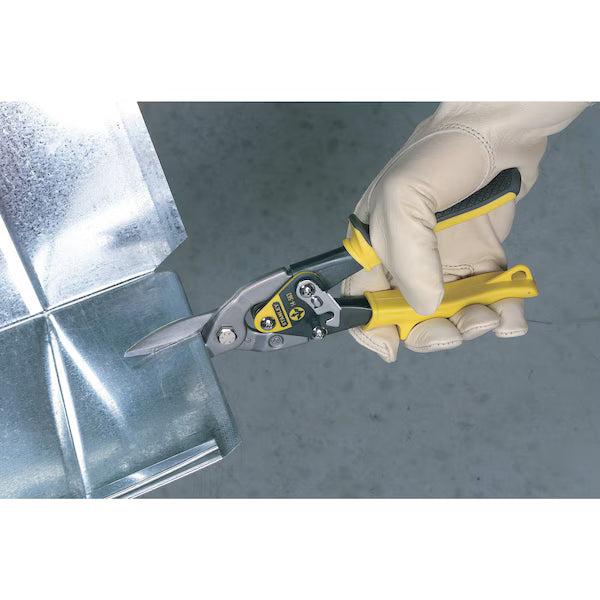 STANLEY fatmax Straight Cut Aviation Snip, 10 in L, Up to 18 ga (Cold Rolled Steel) 23 ga (Stainless Steel)