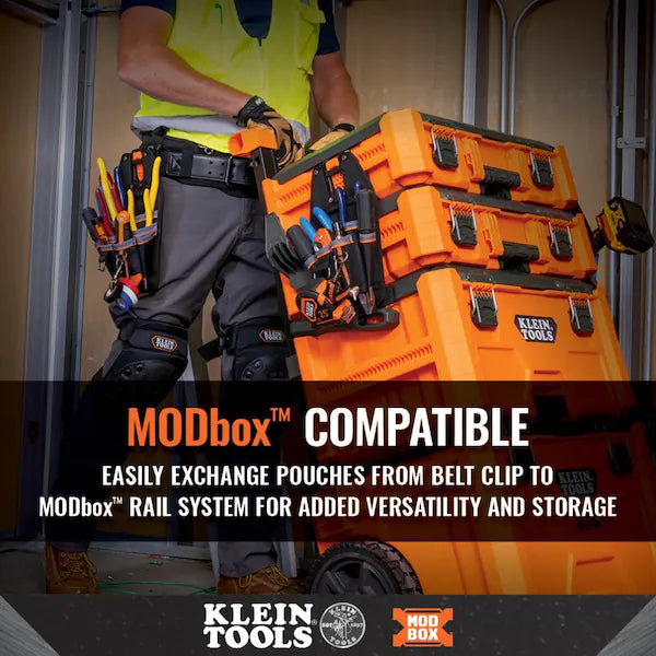 MODbox Tool Pouch 18-Pocket Black Gray Orange Polyester Bag