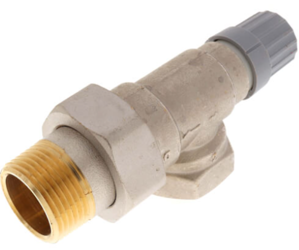 Danfoss 1" Side Mount Angle Thermostatic Radiator Valve 013G8023 | TRV Valve