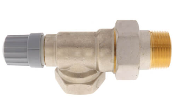 Danfoss 1" Side Mount Angle Thermostatic Radiator Valve 013G8023 | TRV Valve