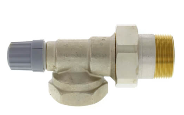 Danfoss 1-1/4" Side Mount Angle Thermostatic Radiator Valve 013G8030
