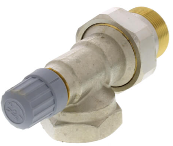 Danfoss 1-1/4" Side Mount Angle Thermostatic Radiator Valve 013G8030