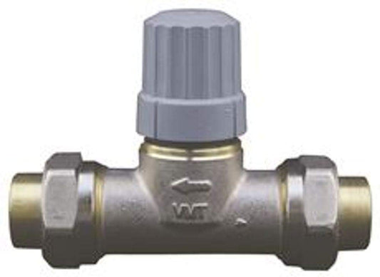 1/2" Straight Thermostatic Radiator Valve, Double Solder Union 013G8042