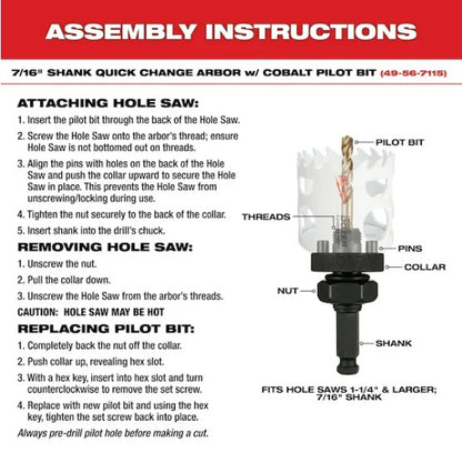 Milwaukee 49-22-4175 HOLE DOZER 15 pc. General-Purpose Hole Saw Kit