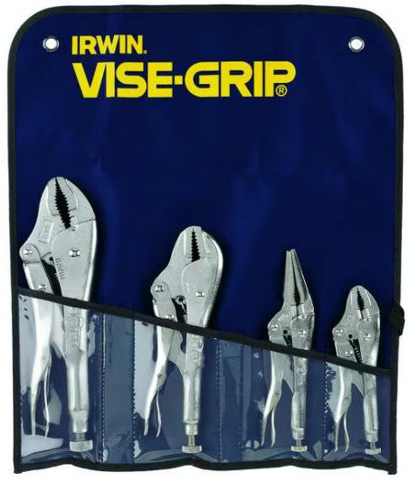 IRWIN #71 4 Piece Original Locking Pliers Set - Plain Grip