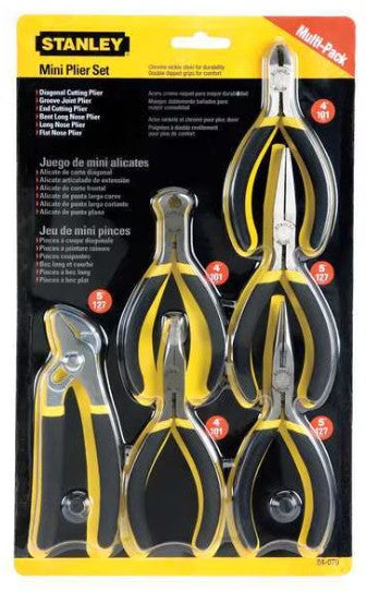 STANLEY #84-079 6 Pc Bi-Material Grip Plier Set - Dipped Handle