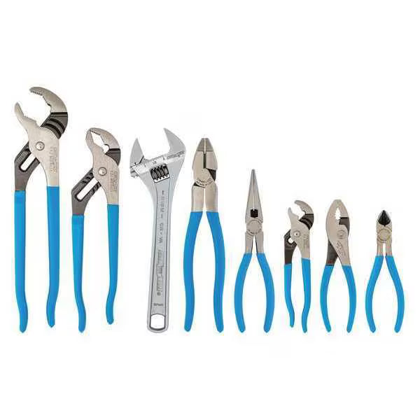 CHANNELLOCK 8-Piece Plier & Wrench Gift Set Dipped Handles. Model: GS-28
