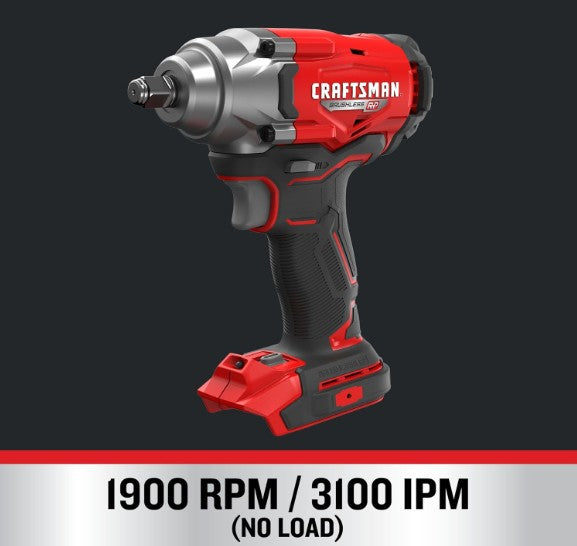 CRAFTSMAN V20 1/2" Cordless Impact Wrench CMCF921B Bare Tool
