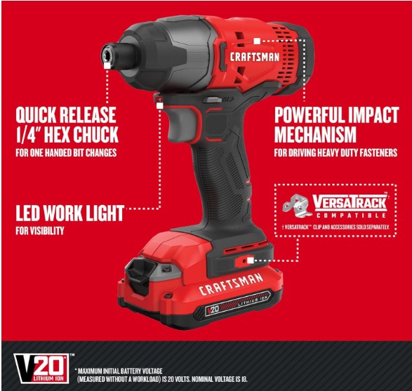 CRAFTSMAN V20 MAX Drill & Impact Combo Kit CMCK200C2