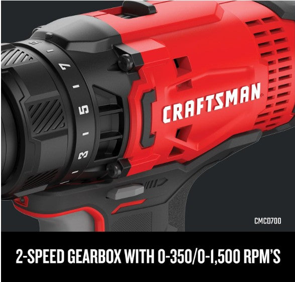 CRAFTSMAN V20 MAX Drill & Impact Combo Kit CMCK200C2