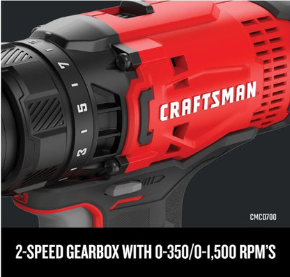 CRAFTSMAN V20 MAX Drill & Impact Combo Kit CMCK200C2