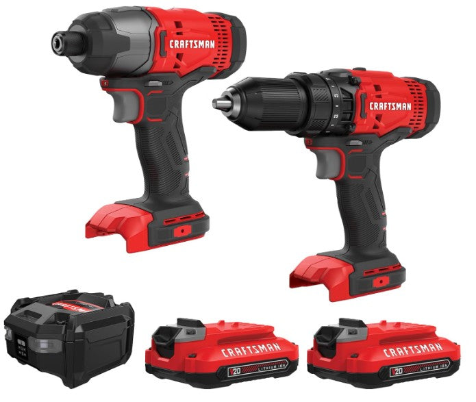 CRAFTSMAN V20 MAX Drill & Impact Combo Kit CMCK200C2