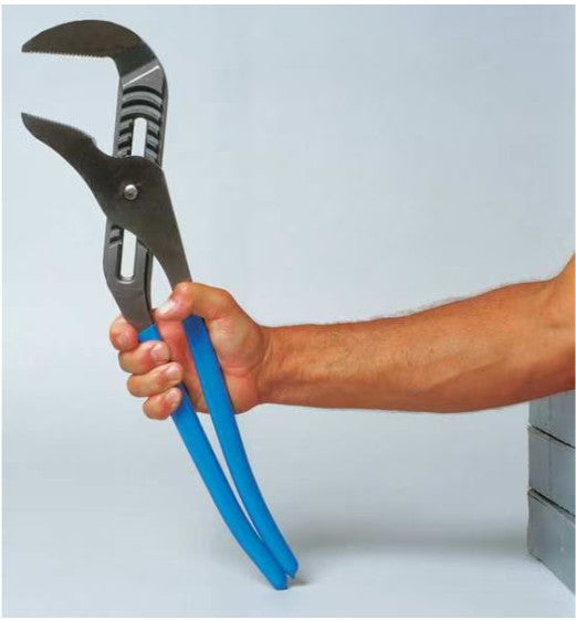 CHANNELLOCK 20 1/4 in Bigazz Straight Jaw Tongue and Groove Plier, Serrated