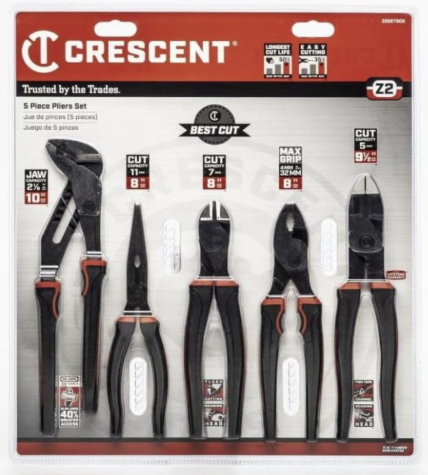 CRESCENT - Z2 5Pc Mixed Dual Material Plier Set (Z2SET5CG-06)