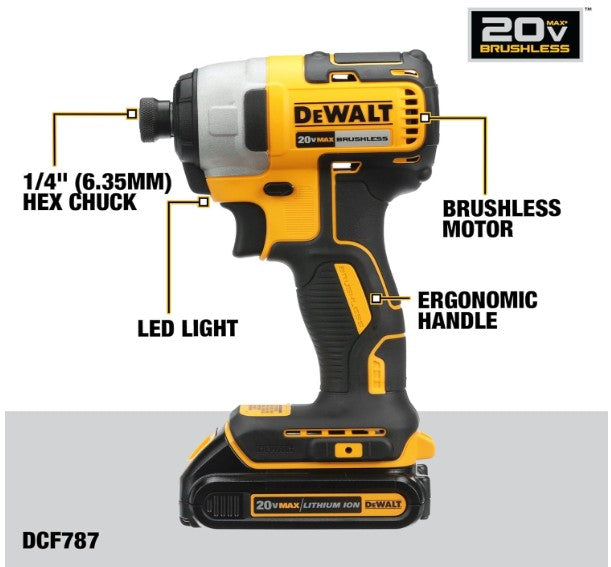 DEWALT 20V MAX Brushless Drill & Impact Combo Kit DCK277D2