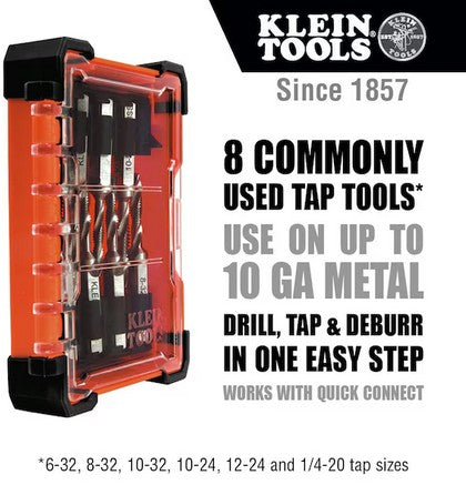 KLEIN TOOLS Drill Tap Tool Kit, 8-Piece