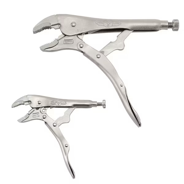 IRWIN 2 Pc Original Locking Pliers Set with Plain Grip Handle – Durable Steel Construction