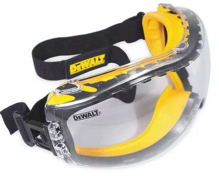 DEWALT Safety Goggles Clear Anti-Fog Scratch Resistant Concealer
