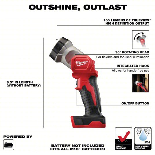 Milwaukee M18 LED Work Light 2735-20 | Tool Only