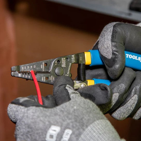 KLEIN TOOLS Wire Stripper & Cutter 10-18 AWG Solid, 7-1/8" #11055