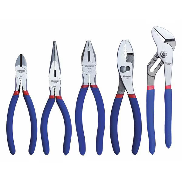 WESTWARD 5 Piece Plier Set Dipped Handle. Model: 1UKP5