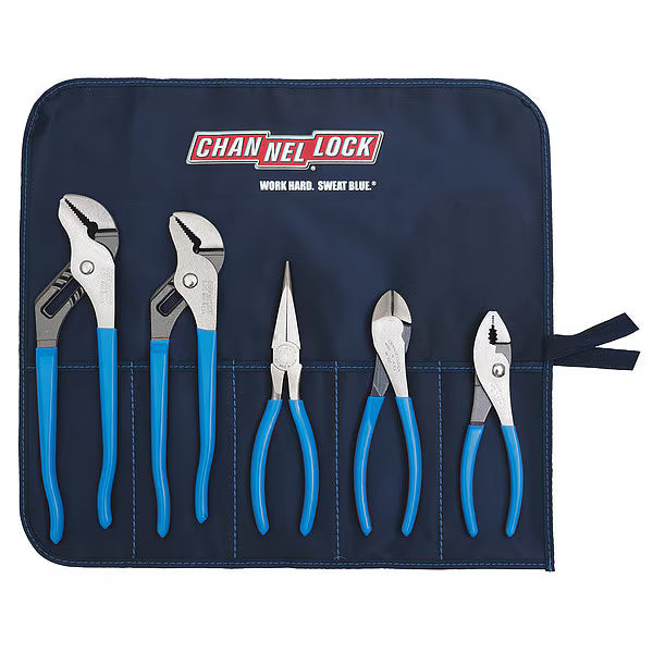CHANNELLOCK 5-Piece Professional Pliers Set Tool Roll Included